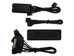 Lian Li Ventilator za ohišje UNI FAN TL Wireless LCD 120 Reverse Blade ARGB PWM 120mm, 3 Pack + Kontroler, črn