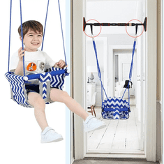 Smania Viseča otroška gugalnica z napenjalno palico SwingJoy | Prenosna otroška gugalnica | Notranja gugalnica za otroke