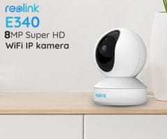 Reolink E340 IP kamera, 8MP 4K Ultra HD, 3x optični ZOOM, samodejno sledenje