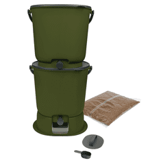 Skaza BOEssential kuhinjski kompostnik, SET+base, 15,3 l, olivni (102199)