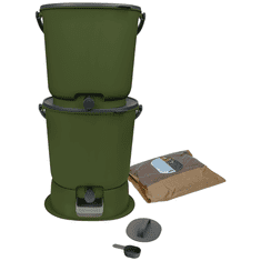 Skaza BOEssential kuhinjski kompostnik, SET+base, 15,3 l, olivni (102199)