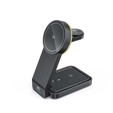 Misura MH10 3-v-1 Zložljiva Brezžična Polnilna Postaja - BLACK