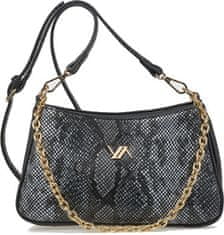 Verde Ženska torba čez telo 16-8177 z živalskim potiskom črne barve