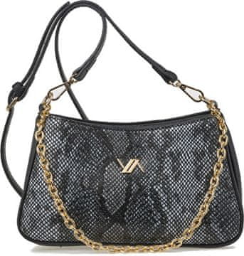 Verde Ženska torba čez telo 16-8177 z živalskim potiskom črne barve