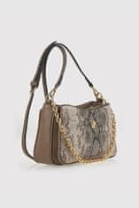 Verde Ženska torba čez telo 16-8177 Živalski potisk Taupe