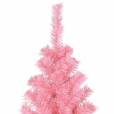 Vidaxl Umetna božična drevesa med 300 LED z stojalom Roza 180 cm PVC