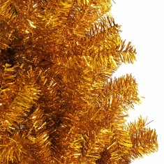Vidaxl Umetna božična drevesa med 300 LED z stojalom Zlata 180 cm PET