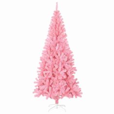 Vidaxl Umetna božična drevesa med 300 LED z stojalom Roza 180 cm PVC