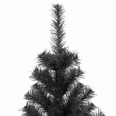 Vidaxl Umetna božična drevesa med 300 LED z stojalom Črna 180 cm PVC