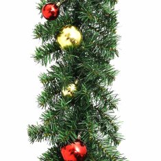 Vidaxl Božična girlanda okrašena z bučkami in LED lučkami 5 m
