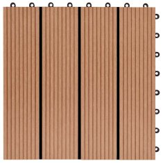 Vidaxl Talne plošče 11 kosov WPC 30x30 cm 1 m² barva tikovine