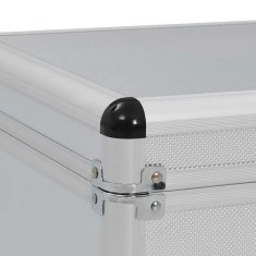 Vidaxl Kovčki za shranjevanje 2 kosa srebrn aluminij