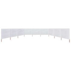 Vidaxl 9-delni vetrobran tkanina 1200x160 cm peščeno bel
