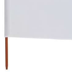 Vidaxl 9-delni vetrobran tkanina 1200x160 cm peščeno bel