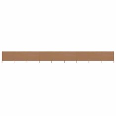 Vidaxl 9-panelni vetrobran tkanina 1200x160 cm taupe