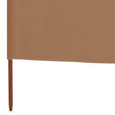 Vidaxl 9-panelni vetrobran tkanina 1200x160 cm taupe