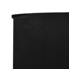 Vidaxl 5-panelni vetrobran tkanina 600x80 cm črn