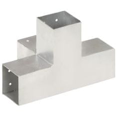 Vidaxl Spojnik za steber X oblike pocinkana kovina 81x81 mm