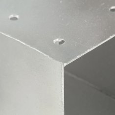 Vidaxl Spojnik za steber X oblike pocinkana kovina 81x81 mm