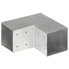 Vidaxl Spojniki za stebre 4 kosi L oblike pocinkana kovina 101x101 mm