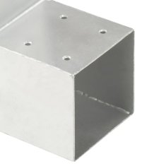 Vidaxl Spojniki za stebre 4 kosi L oblike pocinkana kovina 101x101 mm