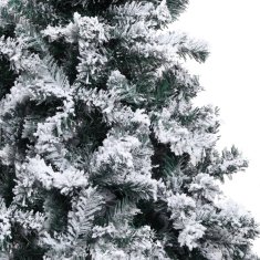 Vidaxl Umetna novoletna jelka s snegom zelena 240 cm PVC