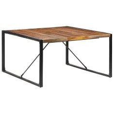 Vidaxl Jedilna miza 140x140x75 cm trden les s finišem iz palisandra