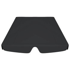Vidaxl Streha za vrtno gugalnico črna 188/168x145/110 cm