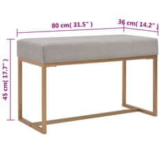 Vidaxl Klop 80 cm siv žamet