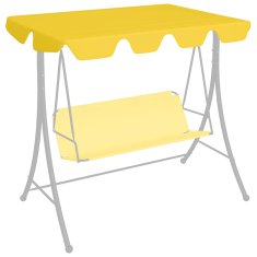 Vidaxl Streha za vrtno gugalnico rumena 188/168x145/110 cm