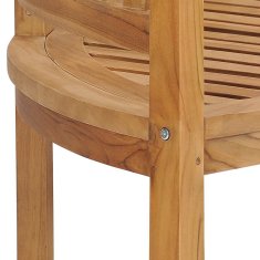 Vidaxl Klop v obliki banane 180 cm trdna tikovina