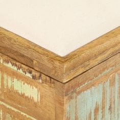 Vidaxl Klop s prostorom za shranjevanje trden predelan les 80x40x40 cm