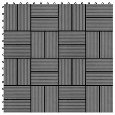 Vidaxl Talne plošče 11 kosov WPF 30x30 cm 1 m² sive barve