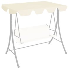 Vidaxl Streha za vrtno gugalnico krem 188/168x145/110 cm