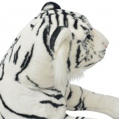 Vidaxl Plišasta igrača tiger bela XXL