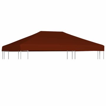 Vidaxl Streha za paviljon 310 g/m² 3x4 m terakota
