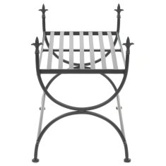 Vidaxl Klop v starinskem stilu iz kovine 83x42x55 cm črna