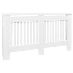 Vidaxl Dekorativen Pokrov/Omarica za Radiator 152 cm MDF Bele Barve