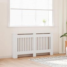 Vidaxl Dekorativen Pokrov/Omarica za Radiator 152 cm MDF Bele Barve
