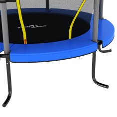 Vidaxl Trampolin z varnostno mrežo okrogel 140x160 cm moder