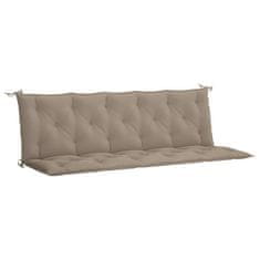 Vidaxl Blazina za vrtno klop taupe 180x(50+50)x7 cm oxford tkanina