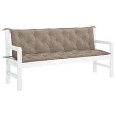 Vidaxl Blazina za vrtno klop taupe 180x(50+50)x7 cm oxford tkanina