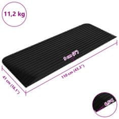 Vidaxl Klančina za prag 2 kosa 110x41x5 cm guma
