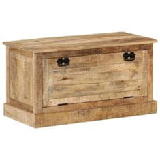 Vidaxl Klop s prostorom za shranjevanje 85x40x45 cm trden mangov les