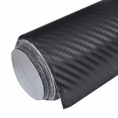 Vidaxl Folija za avto 3D črna 100x150 cm