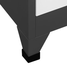 Vidaxl Omara s ključavnico antracitna in bela 90x45x180 cm jeklo