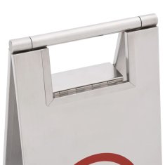 Vidaxl Zložljiv znak za parkiranje nerjaveče jeklo