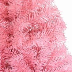 Vidaxl Umetna božična drevesa med 300 LED z stojalom Roza 180 cm PVC