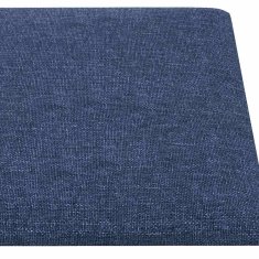 Vidaxl Stenski paneli 12 kosov modri 30x15 cm blago 0,54 m²