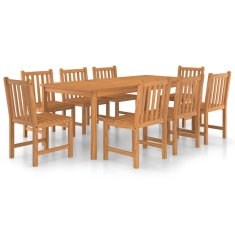 Vidaxl 9-delni vrtni jedilni komplet 200x100 cm masivni tikov les